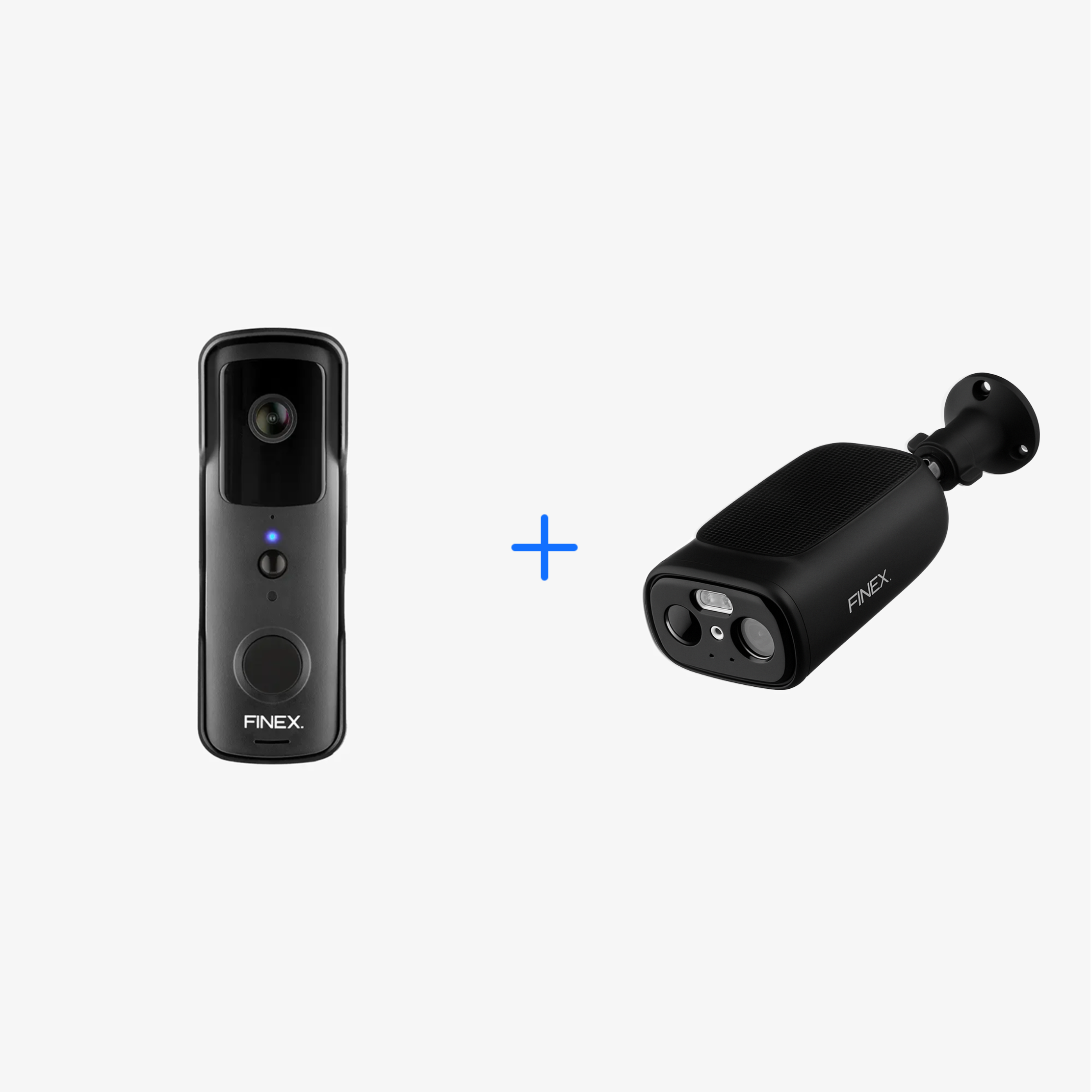 V1 deurbel + Solar camera Black Edition